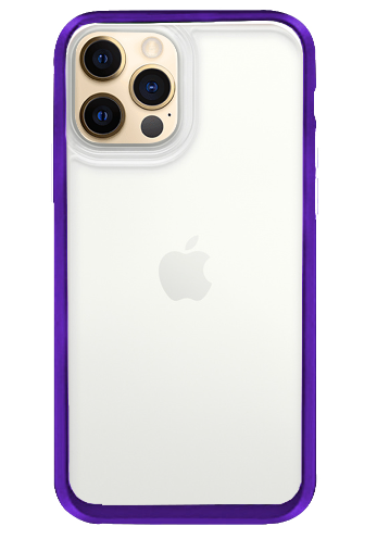 iPhone 15 Pro Max Back Clear Case with Purple Side