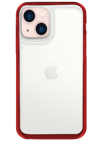 iPhone 15 Plus Back Clear Case With Red Side