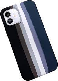 iPhone 12 silicone case dark with strips